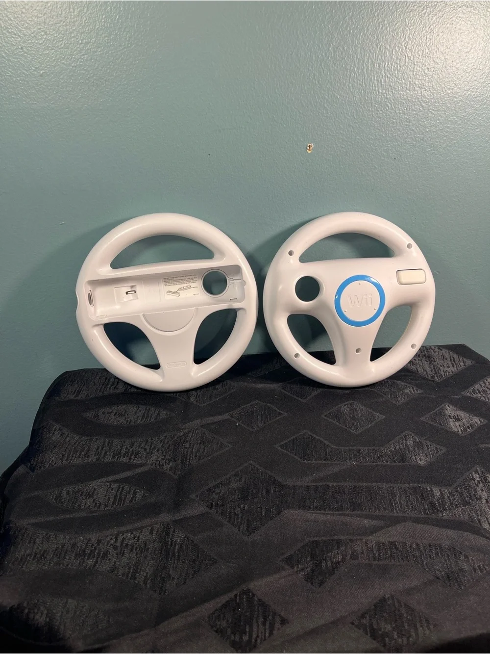 2 Pack Nintendo Wii Racing Wheel for Mario Kart Official OEM Controller Whites